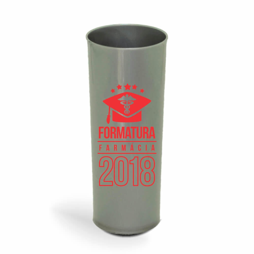 CANECA, COPOS E TAÇAS COPOS COPOS PLÁSTICOS LONG DRINK 350ML IMPRESSÃO 1 COR LEITOSO PRATA