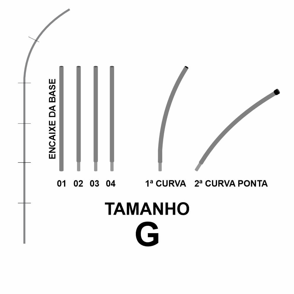WIND BANNER PEÇAS HASTES FACA, PENA E VELA G