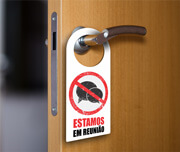 NÃO PERTURBE COM FURO PVC 0,50MM PREMIUM BRANCO - 4X0 - 48unid - NPPF050C