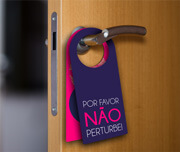 NÃO PERTURBE COM FURO PVC 0,50MM PREMIUM BRANCO - 4X4 - 100unid - NPPF4100CO