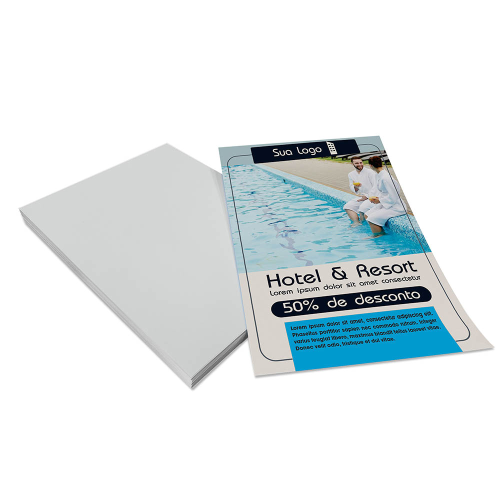 PANFLETOS, FLYERS E FOLHETOS COUCHÊ 70G SEM VERNIZ 150X200MM - 4X0 - 25000unid - PA65G15C