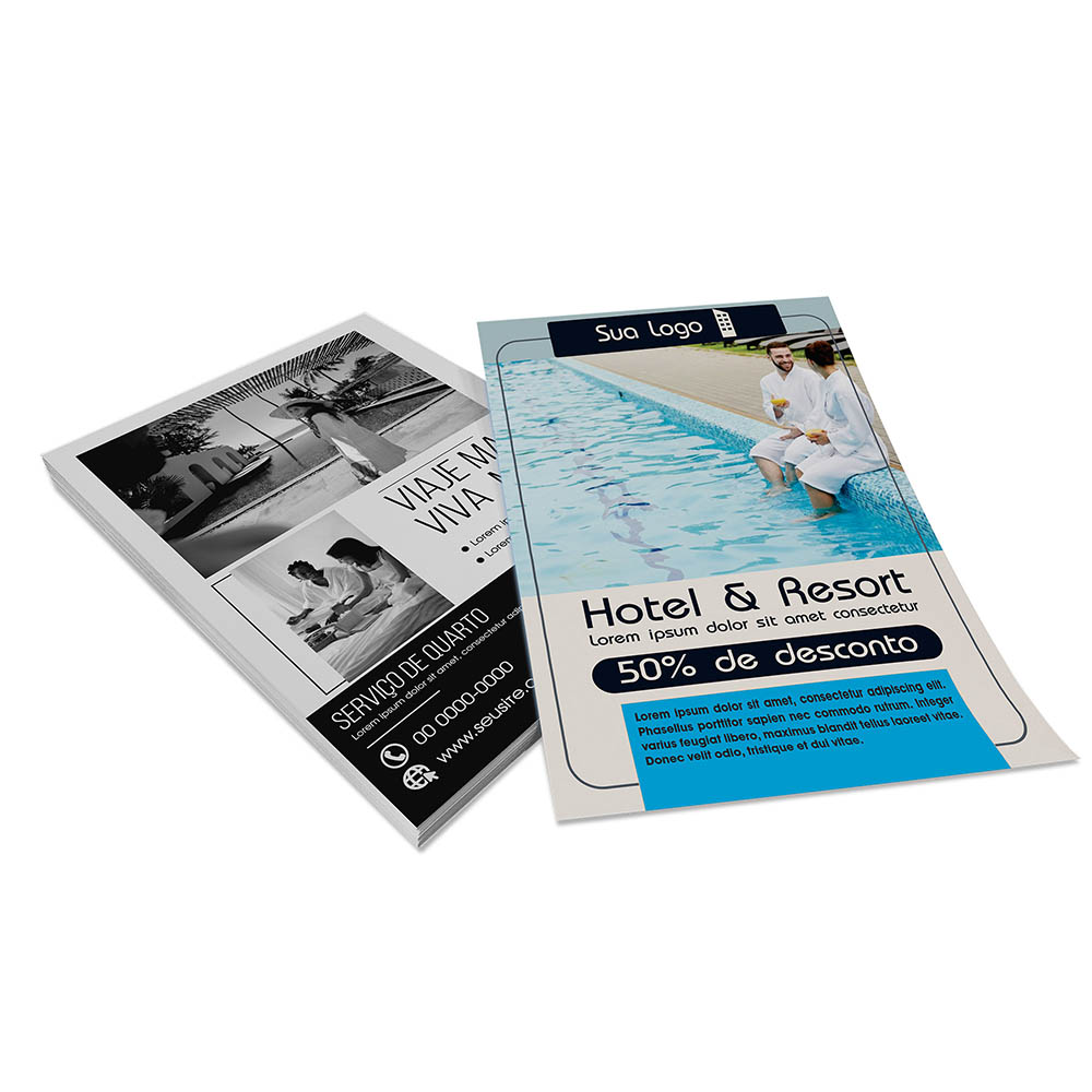 PANFLETOS, FLYERS E FOLHETOS COUCHÊ 70G SEM VERNIZ 150X200MM - 4X1 - 25000unid - PA65G15C1