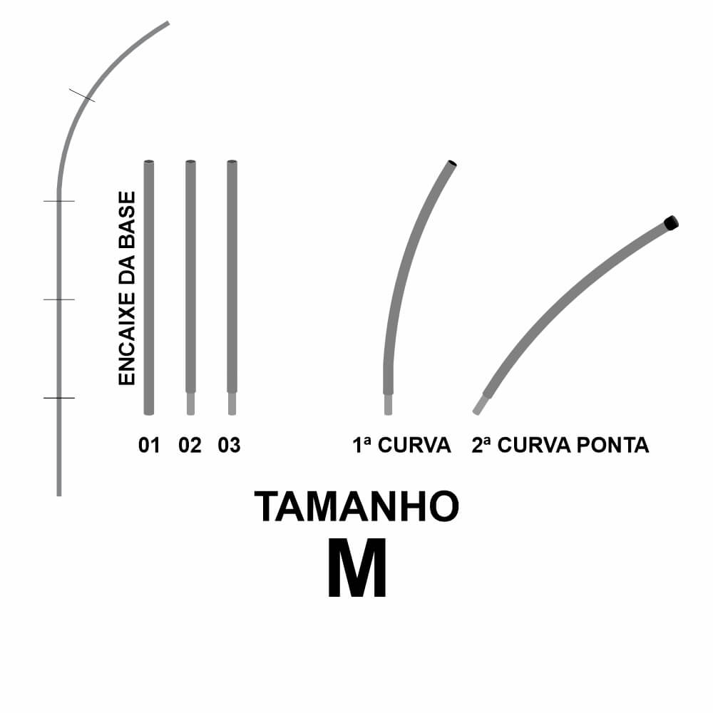 WIND BANNER PEÇAS HASTES FACA, PENA E VELA M - 0X0 - 1unid - WBHASTEM