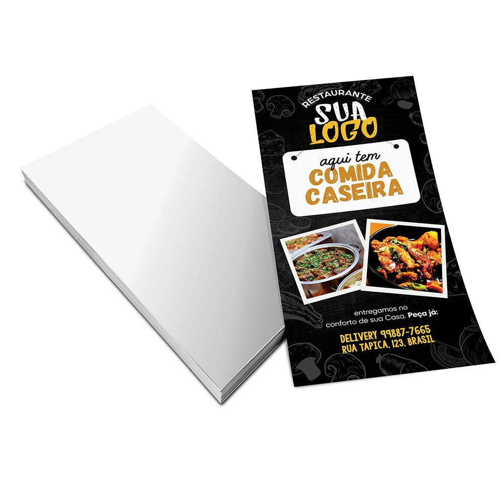 PANFLETOS, FLYERS E FOLHETOS COUCHÊ 115G SEM VERNIZ 100X200MM - 4X0 - 5000unid - 7502AC