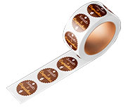 RÓTULO BOBINA COUCHÊ COLA ACRÍLICA 65X65MM