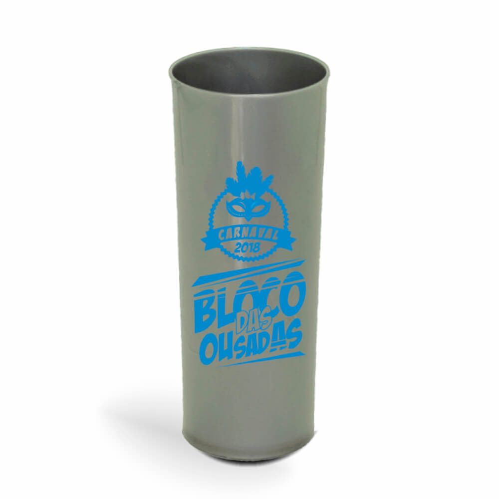 CANECA, COPOS E TAÇAS COPOS COPOS PLÁSTICOS LONG DRINK 350ML IMPRESSÃO 1 COR LEITOSO PRATA
