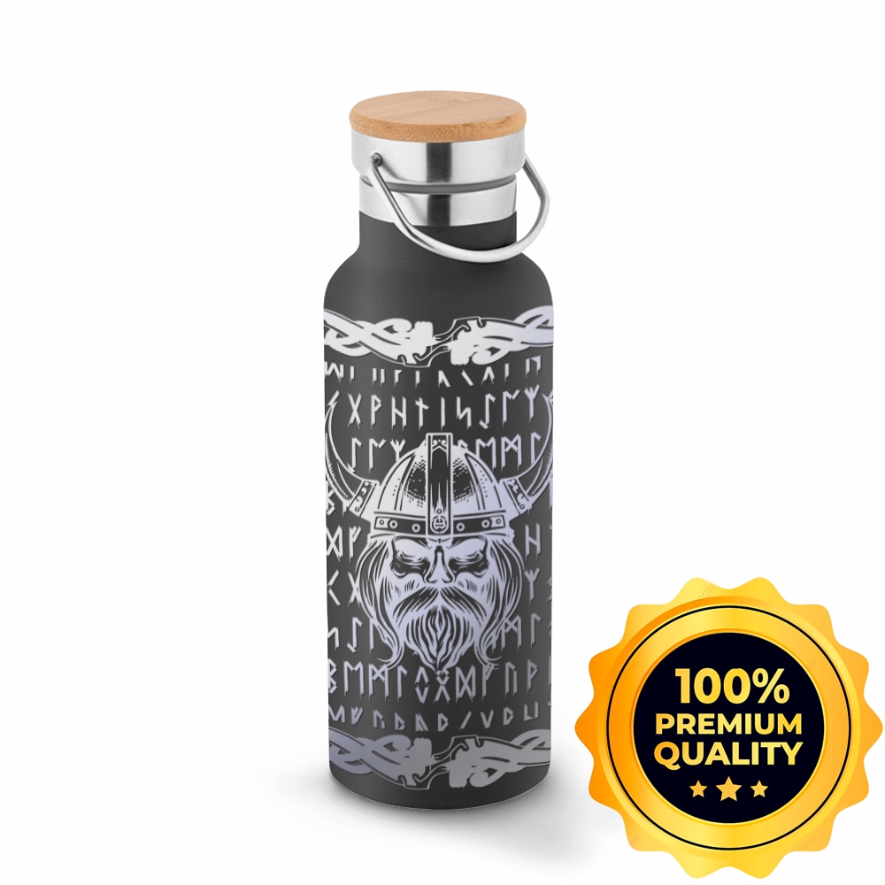 GARRAFAS E SQUEEZES SQUEEZE DE AÇO INOX TÉRMICA MODELO RAGNAR COM PAREDE DUPLA GRAVAÇÃO 360 570ML PRETA