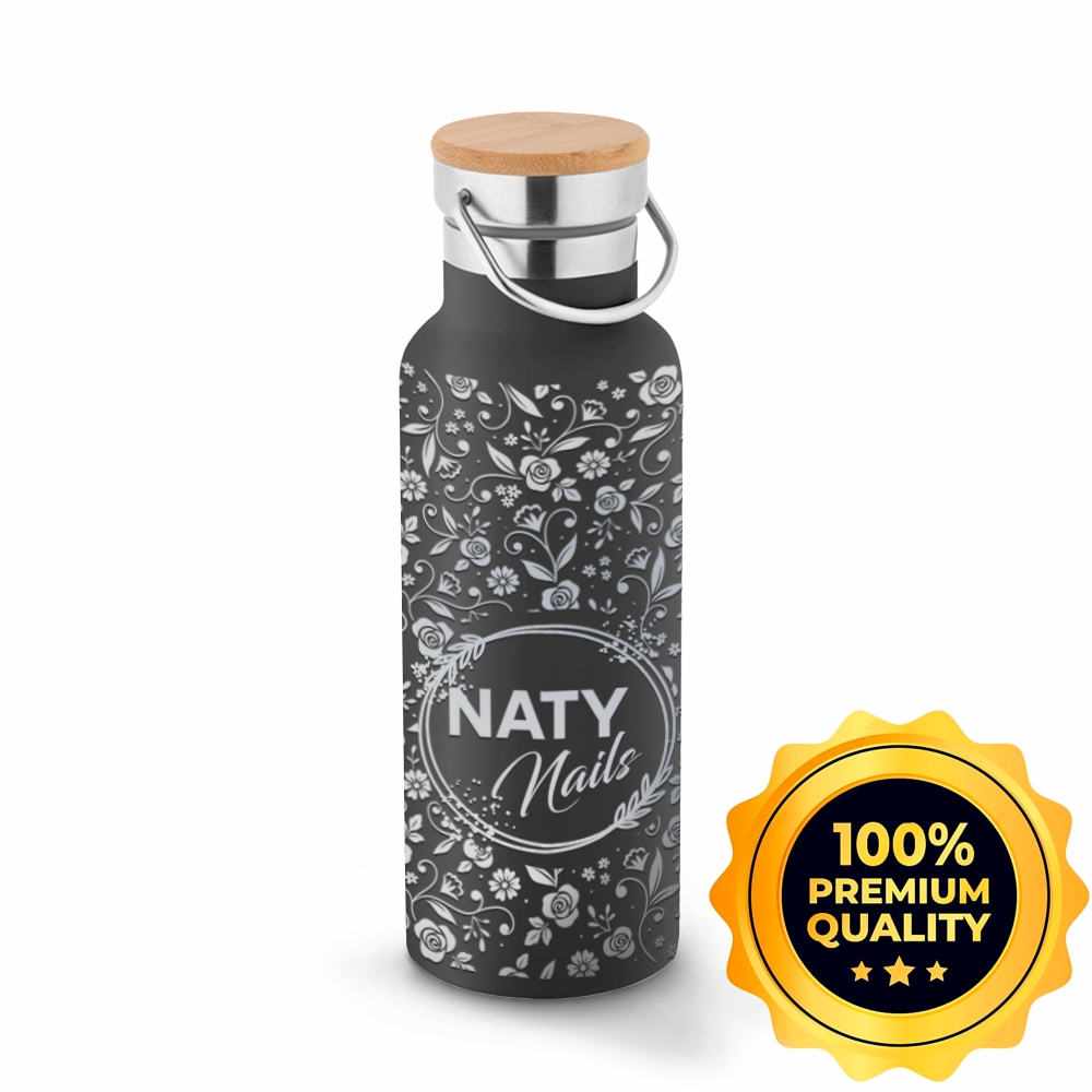 GARRAFAS E SQUEEZES SQUEEZE DE AÇO INOX TÉRMICA MODELO RAGNAR COM PAREDE DUPLA GRAVAÇÃO 360 570ML PRETA
