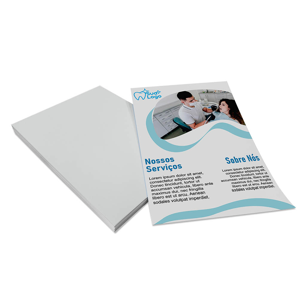 PANFLETOS, FLYERS E FOLHETOS COUCHÊ 70G SEM VERNIZ 200X300MM - 4X0 - 5000unid - PA65G18C