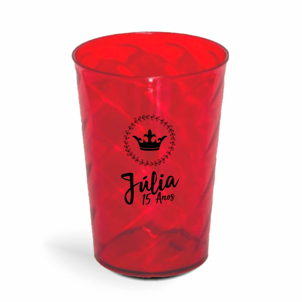 CANECA, COPOS E TAÇAS COPOS COPOS PLÁSTICOS COPO TWISTER 600ML IMPRESSÃO 1 COR TRANSPARENTE VERMELHO