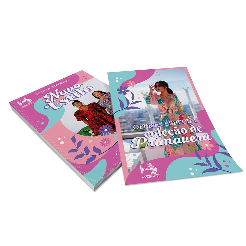 PANFLETOS, FLYERS E FOLHETOS COUCHÊ 70G SEM VERNIZ 200X300MM - 4X4 - 25000unid - PA65G19CP