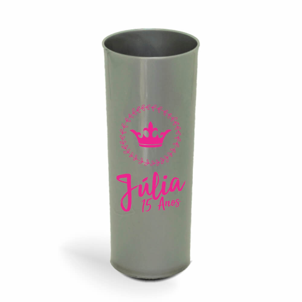 CANECA, COPOS E TAÇAS COPOS COPOS PLÁSTICOS LONG DRINK 350ML IMPRESSÃO 1 COR LEITOSO PRATA