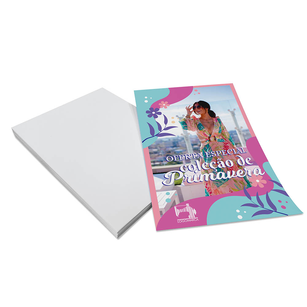 PANFLETOS, FLYERS E FOLHETOS COUCHÊ 70G SEM VERNIZ 200X300MM - 4X0 - 25000unid - PA65G19CP1