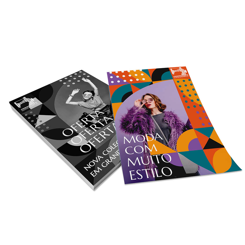 PANFLETOS, FLYERS E FOLHETOS COUCHÊ 90G SEM VERNIZ 100X140MM