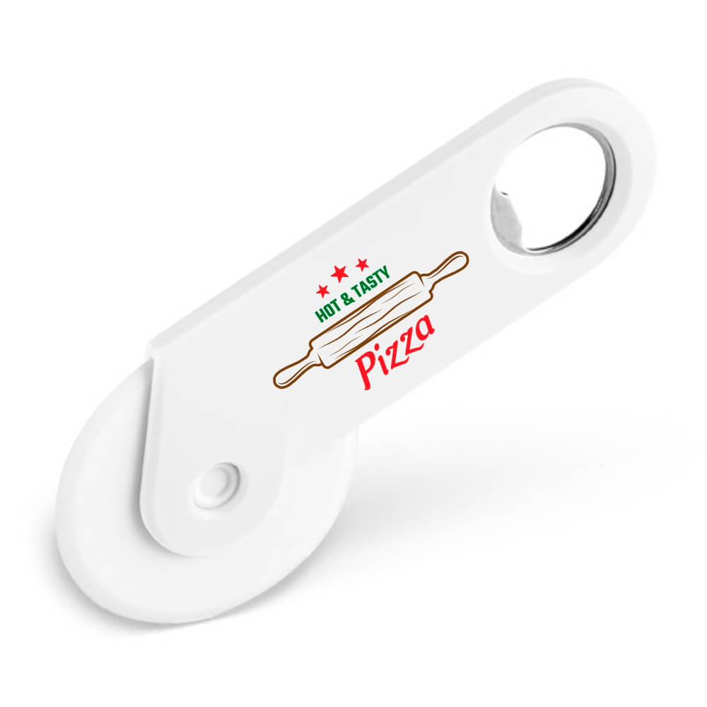 ABRIDORES E CHAVEIROS ABRIDOR CORTADOR DE PIZZA TRADICIONAL TOKEV BRANCO
