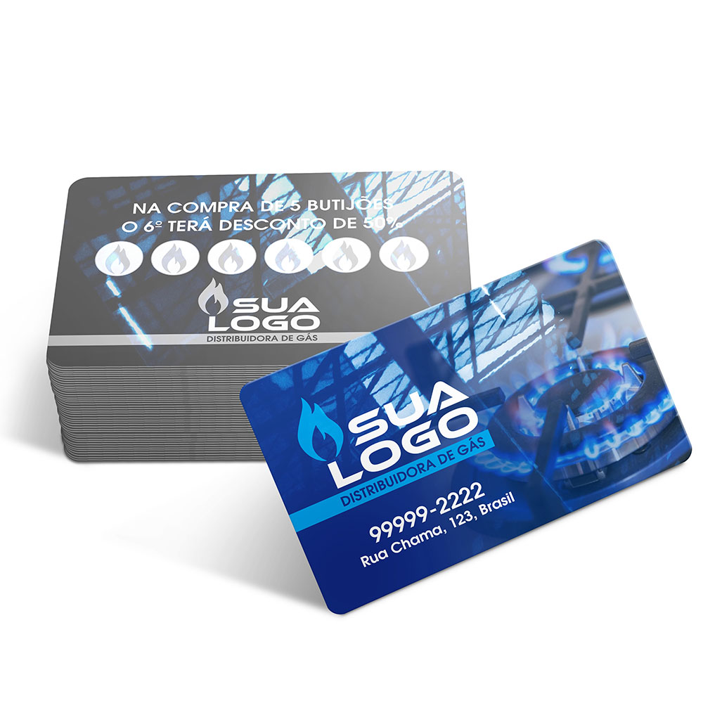 CARTÕES FIDELIDADE PLÁSTICO COMPACTO 50G 91X59MM - 4X1 - 10unid - CF252DC