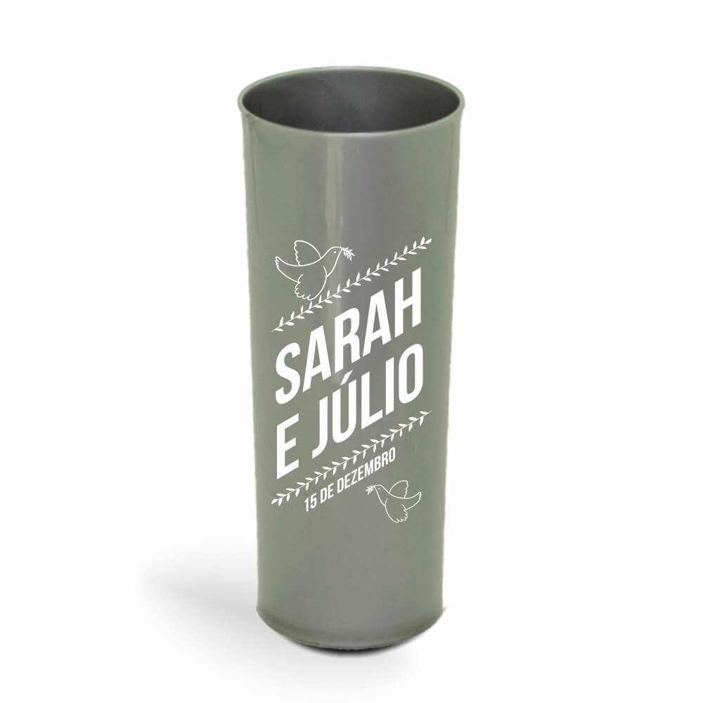 CANECA, COPOS E TAÇAS COPOS COPOS PLÁSTICOS LONG DRINK 350ML IMPRESSÃO 1 COR LEITOSO PRATA