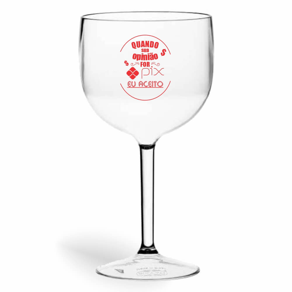 CANECA, COPOS E TAÇAS TAÇAS TAÇAS PLÁSTICAS TAÇA DE GIN 580ML IMPRESSÃO 1 COR TRANSPARENTE CRISTAL