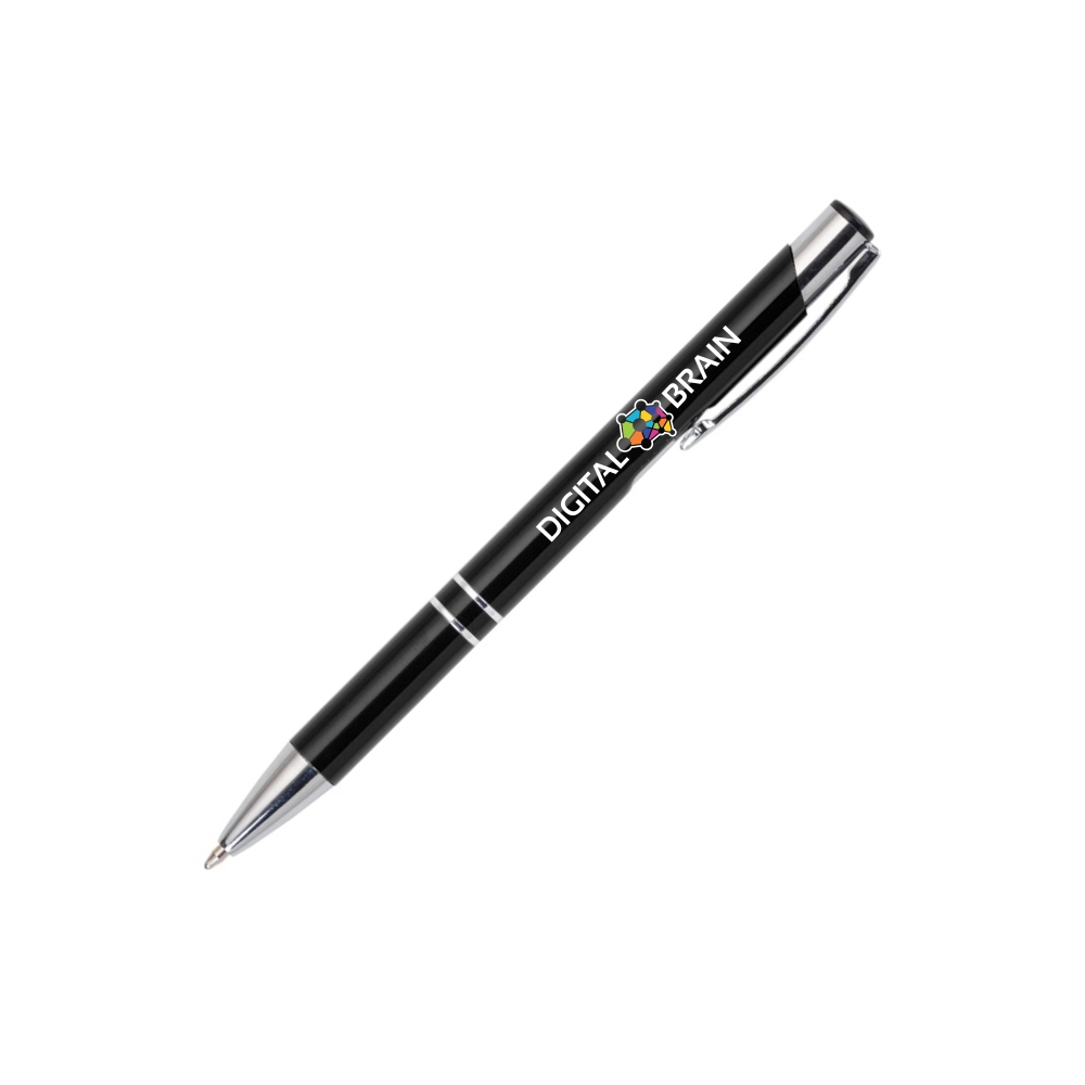 CANETAS IMPRESSÃO COLORIDA LINHA PREMIUM BETA SOFT ACABAMENTO METALIZADO PRETA