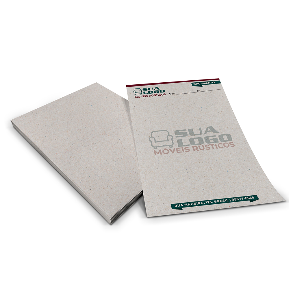PAPEL TIMBRADO RECICLATO 90G 150X210MM - 4X0 - 50unid - TDB50C1