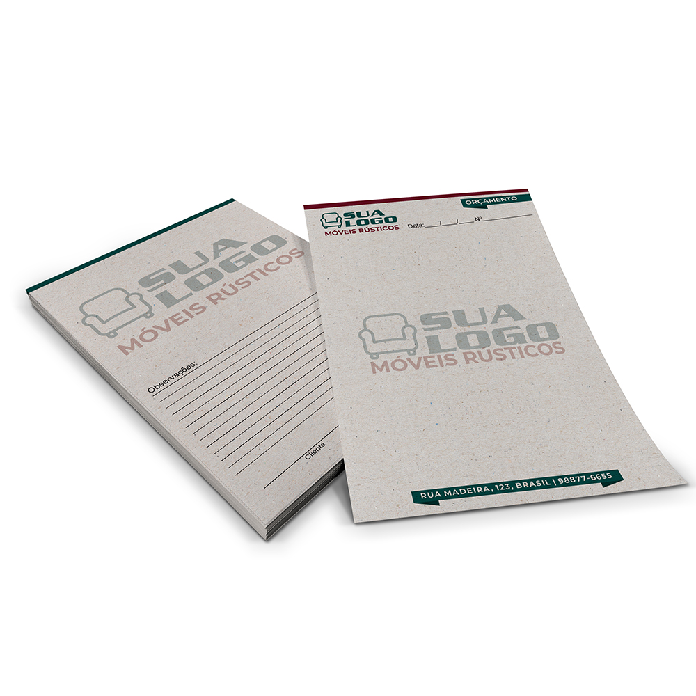PAPEL TIMBRADO RECICLATO 90G 150X210MM - 4X4 - 50unid - TDB50C1C