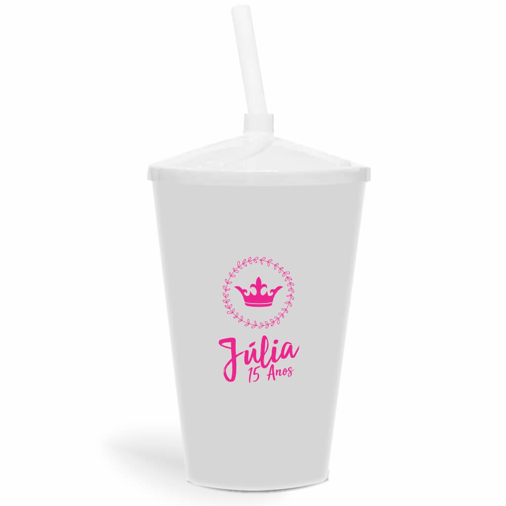 CANECA, COPOS E TAÇAS COPOS COPOS PLÁSTICOS COPO TWISTER COM CANUDO 600ML IMPRESSÃO 1 COR LEITOSO BRANCO