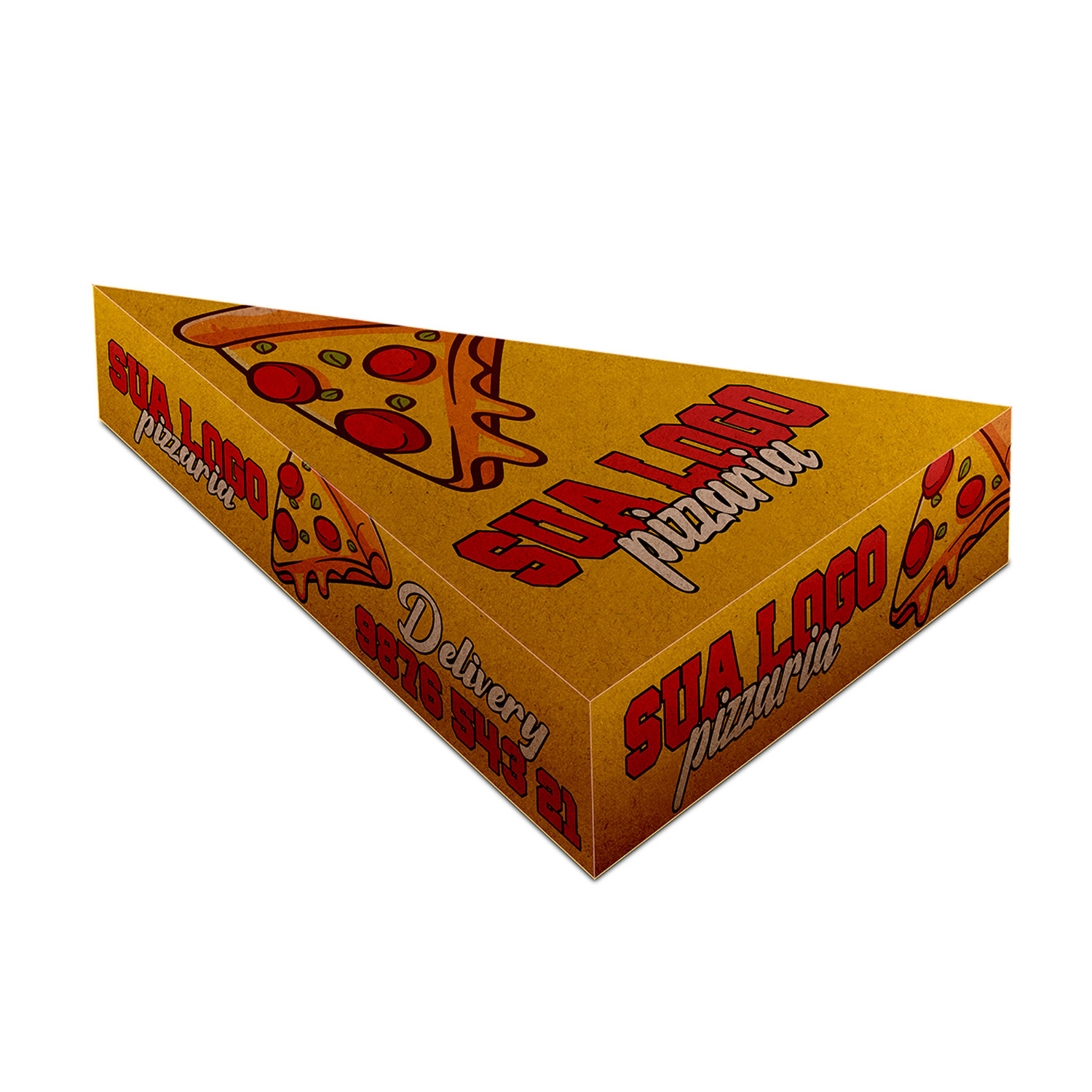 DELIVERY EMBALAGENS PARA DELIVERY KRAFT 250G PIZZA PEDAÇO PIZZA PARA VIAGEM