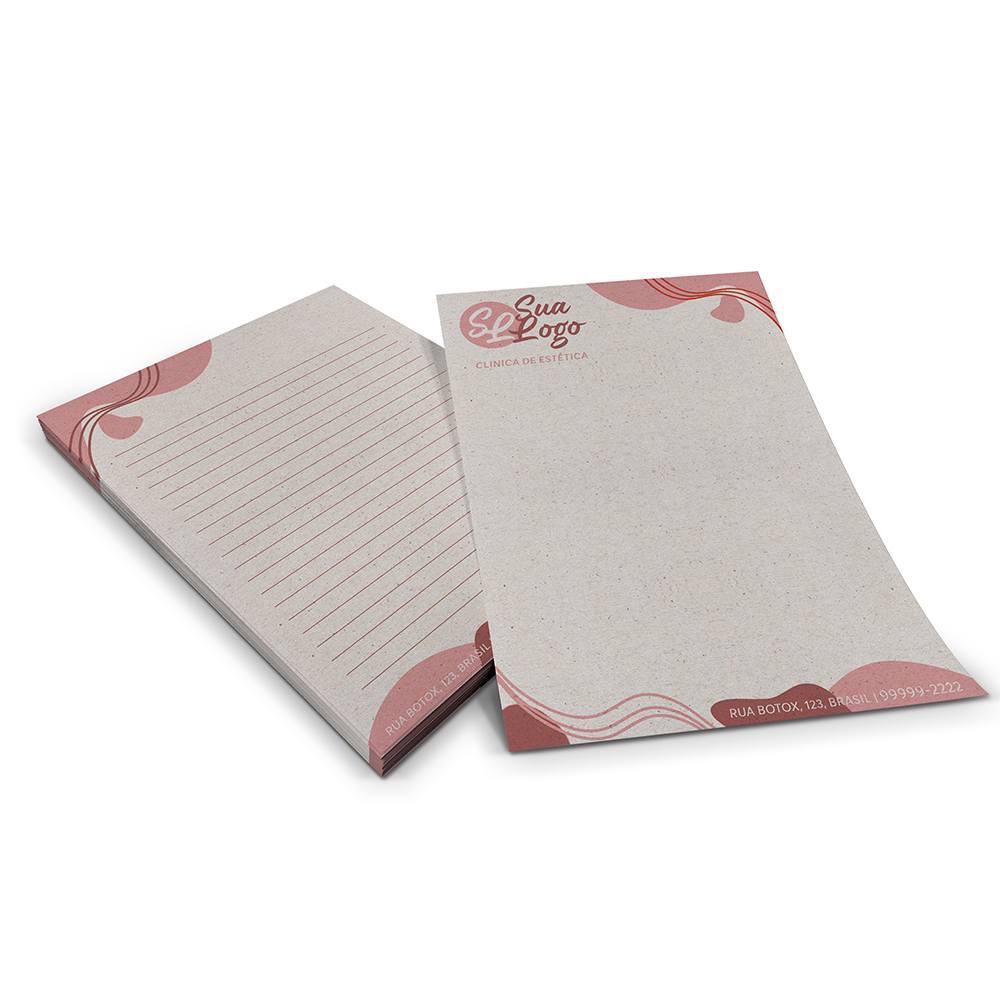 PAPEL TIMBRADO RECICLATO 90G 105X150MM - 4X4 - 100unid - TDRC100C