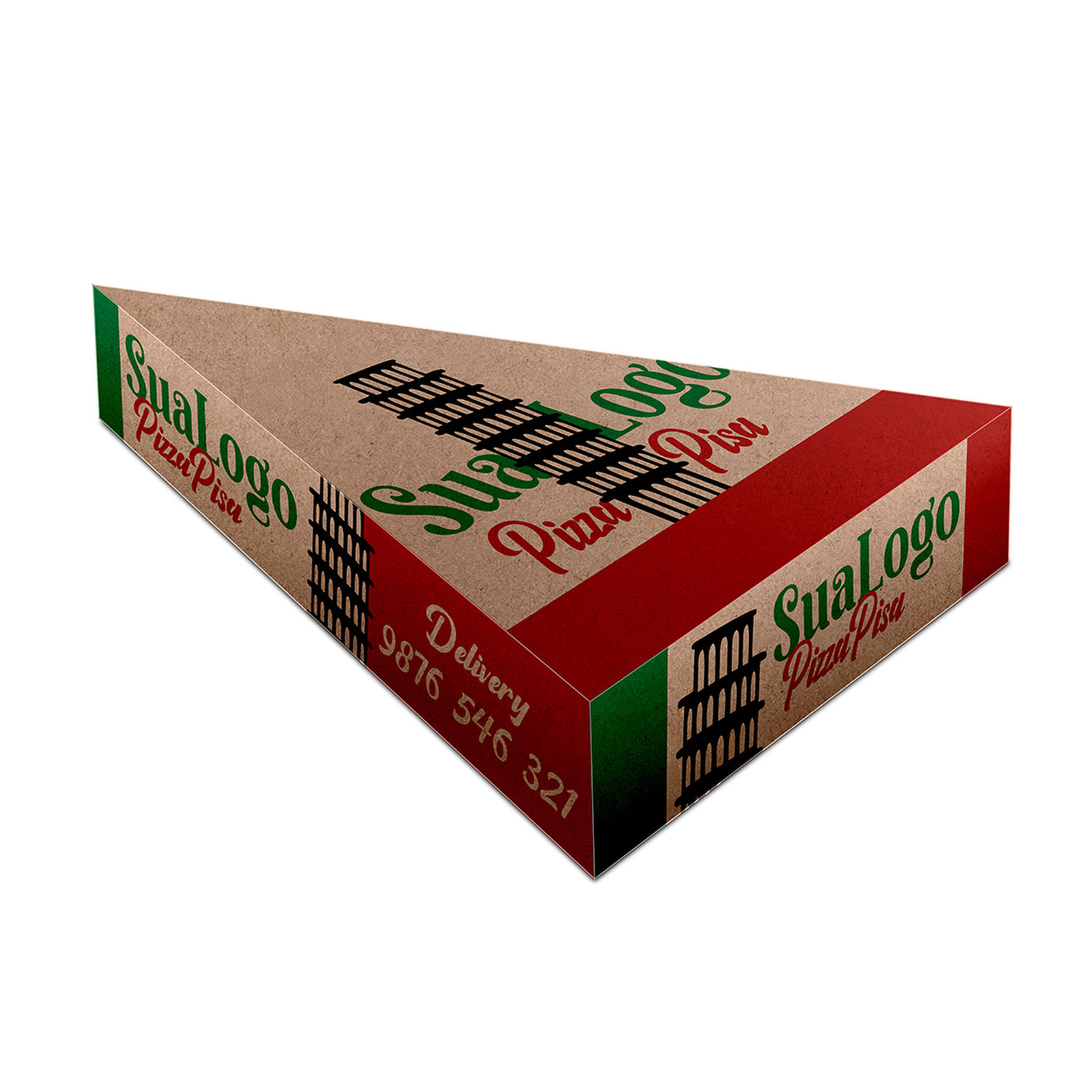 DELIVERY EMBALAGENS PARA DELIVERY KRAFT 250G PIZZA PEDAÇO PIZZA PARA VIAGEM