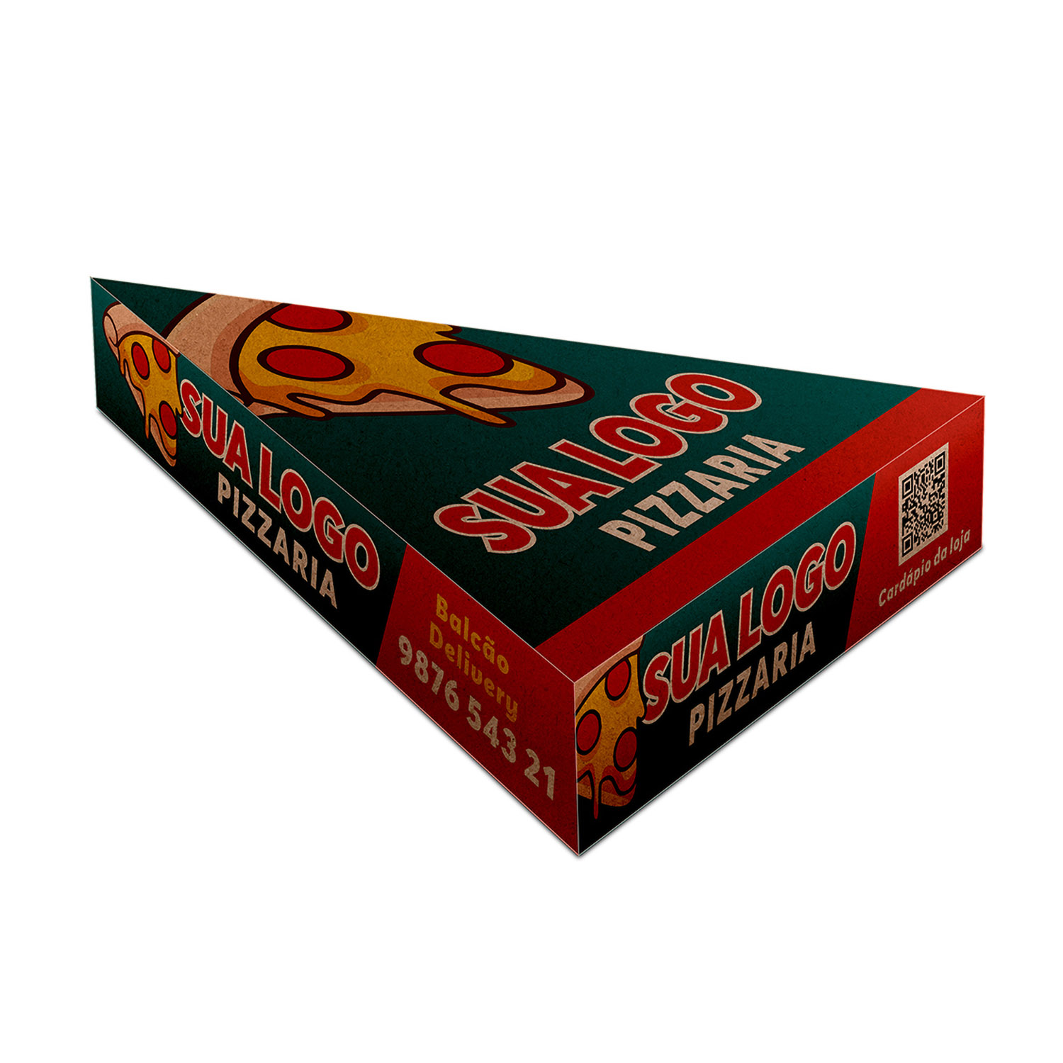 DELIVERY EMBALAGENS PARA DELIVERY KRAFT 250G PIZZA PEDAÇO PIZZA PARA VIAGEM