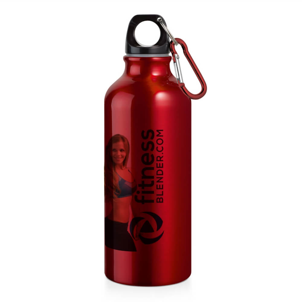 GARRAFAS E SQUEEZES SQUEEZE DE ALUMÍNIO MODELO ERALD COM MOSQUETÃO SUBLIMAÇÃO 500ML VERMELHA - 4X0 - 5unid - SQU07M5