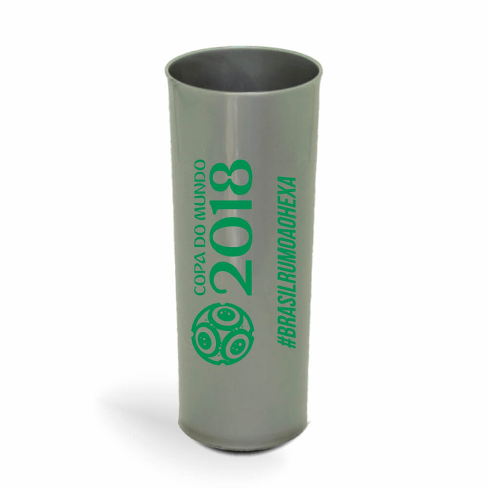 CANECA, COPOS E TAÇAS COPOS COPOS PLÁSTICOS LONG DRINK 350ML IMPRESSÃO 1 COR LEITOSO PRATA