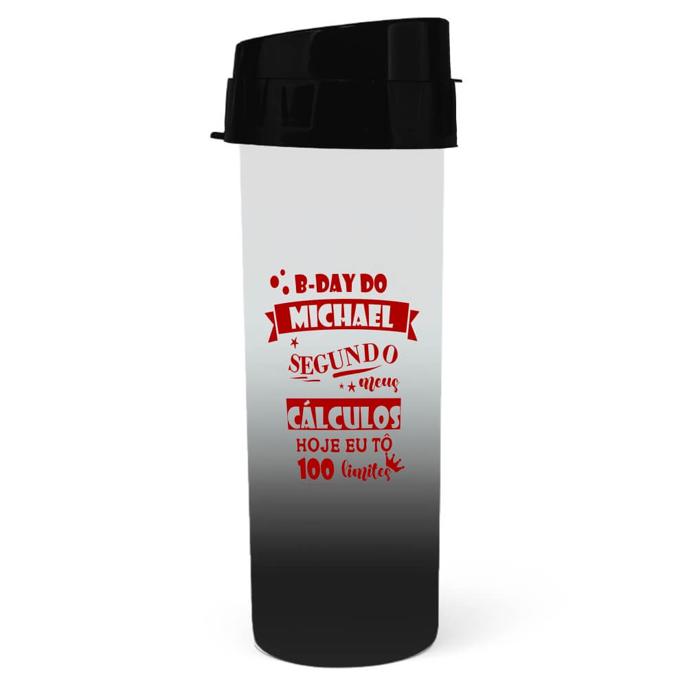 GARRAFAS E SQUEEZES SQUEEZE DE PP MODELO ACQUA BIO 480ML DEGRADÊ PRETO
