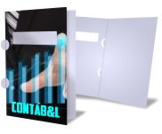 PASTAS COUCHÊ 300G ORELHA COM JANELA LAM HOLOGRÁFICA FRENTE - 4X0 - 25unid - POH27525C