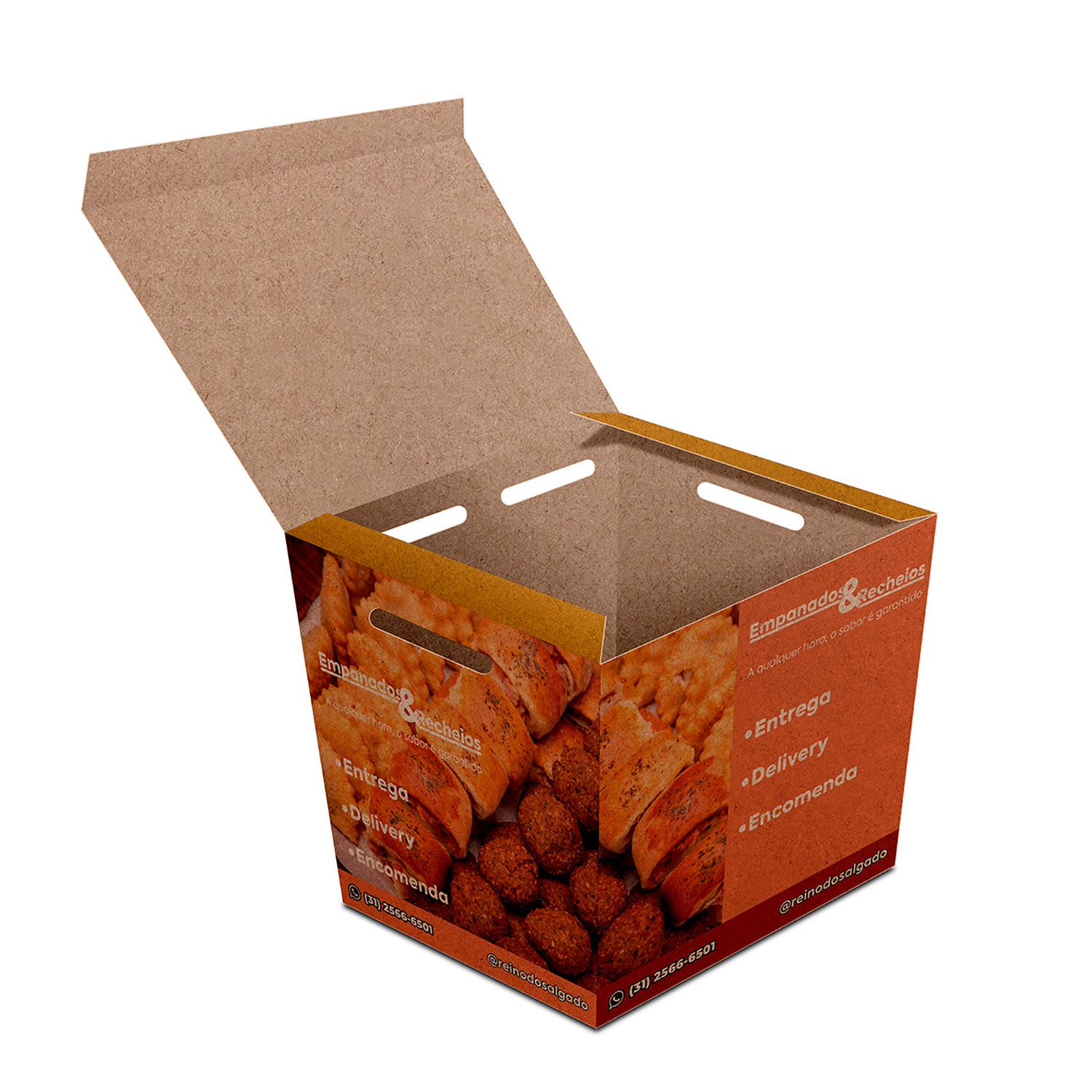 DELIVERY EMBALAGENS PARA DELIVERY KRAFT 250G SALGADOS PEQUENA