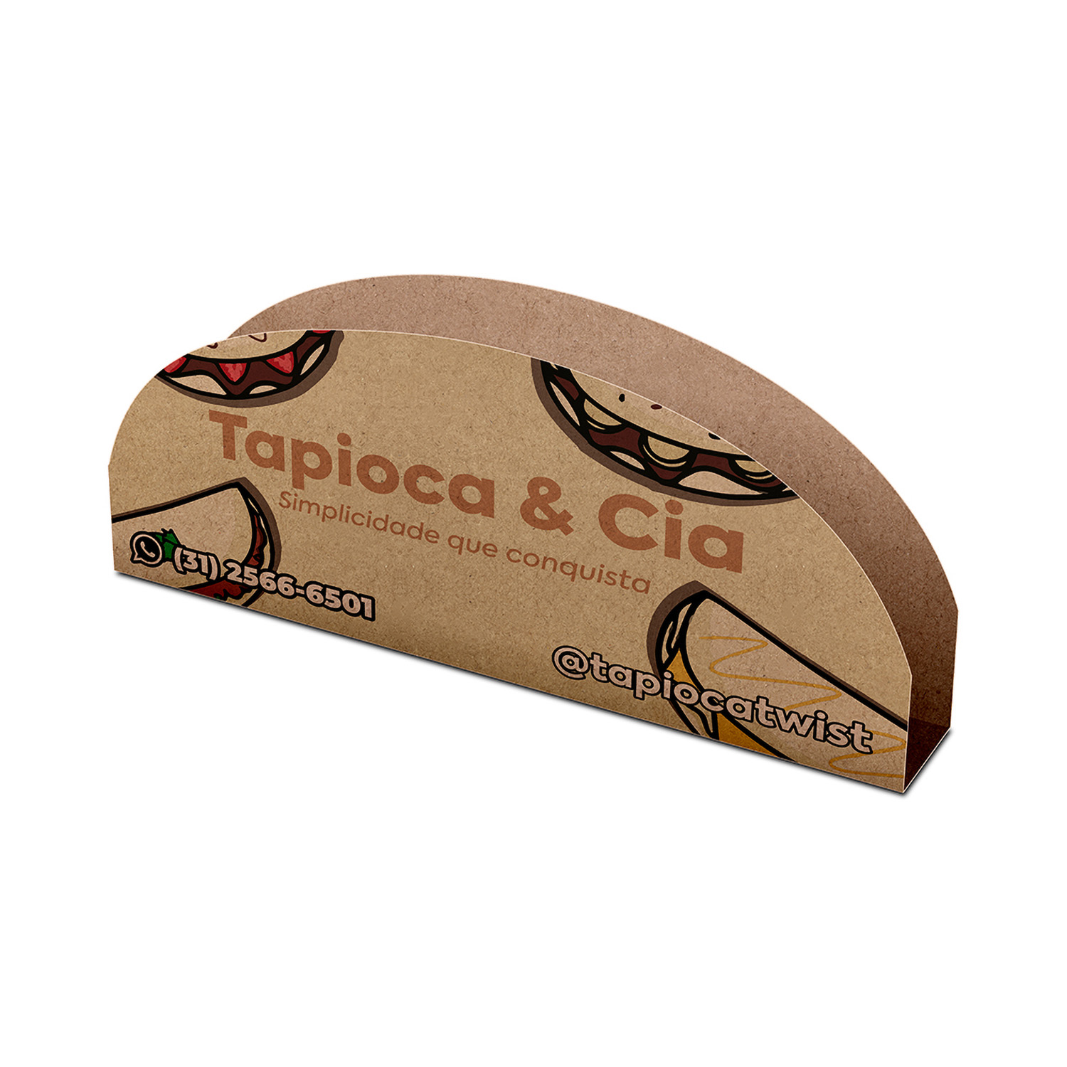 DELIVERY EMBALAGENS PARA DELIVERY KRAFT 250G TAPIOCA E TACO LAMINAÇÃO INTERNA