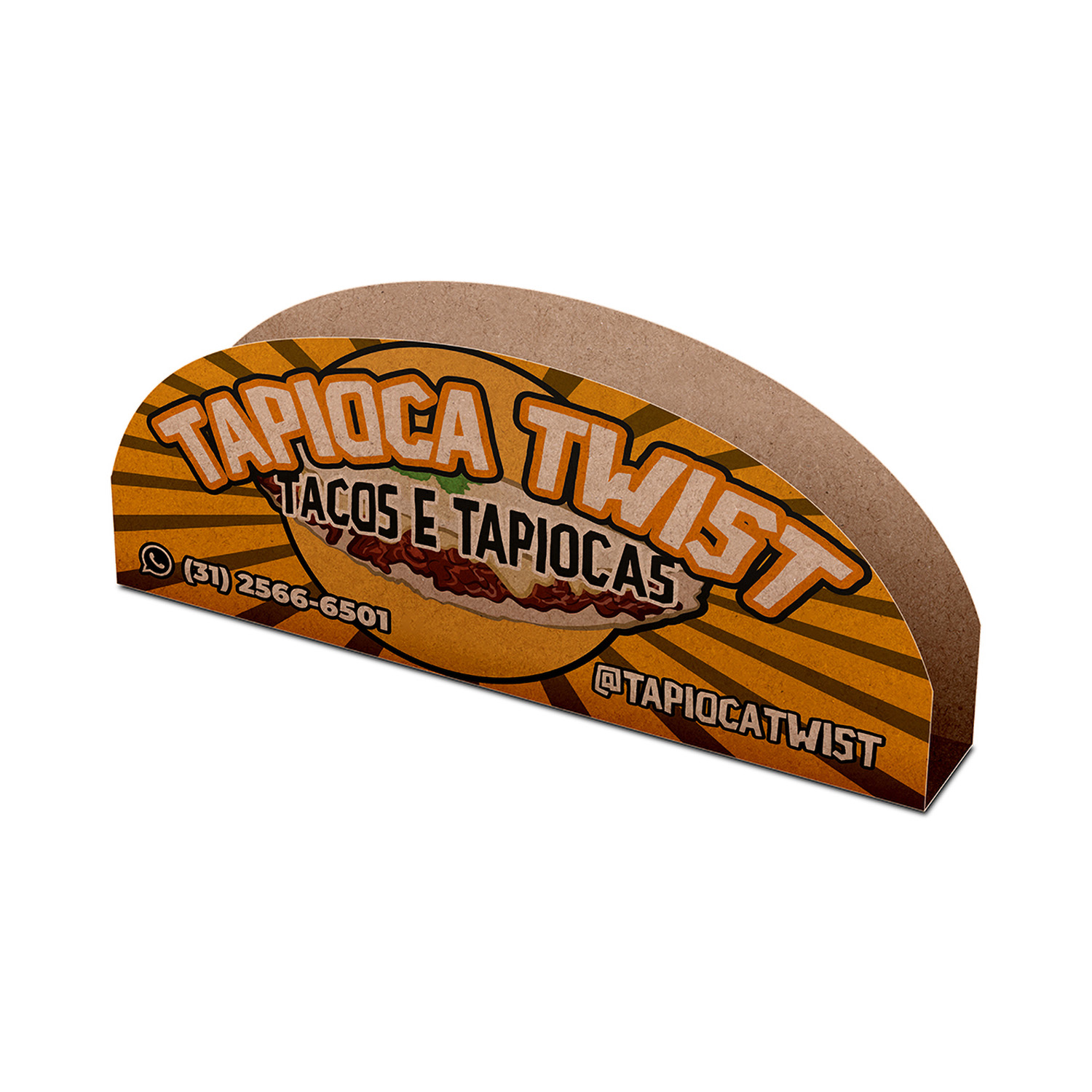 DELIVERY EMBALAGENS PARA DELIVERY KRAFT 250G TAPIOCA E TACO LAMINAÇÃO INTERNA