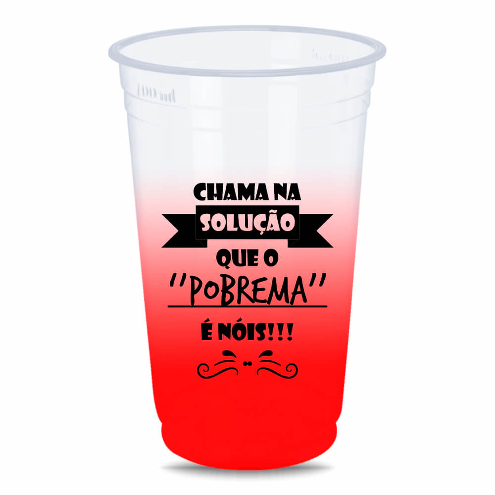 CANECA, COPOS E TAÇAS COPOS COPOS DESCARTÁVEIS 300ML IMPRESSÃO SILK DEGRADÊ