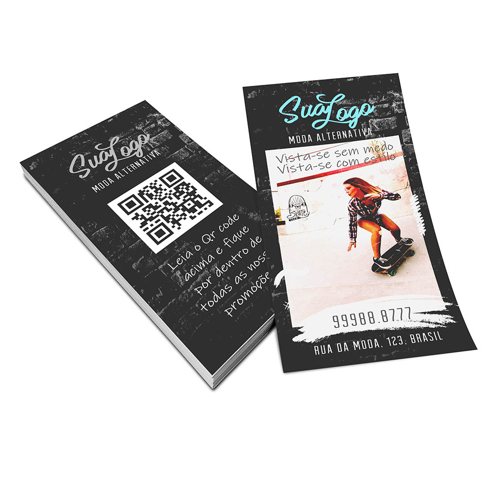 PANFLETOS, FLYERS E FOLHETOS APERGAMINHADO 240G 100X210MM - 4X1 - 100unid - 6202C1