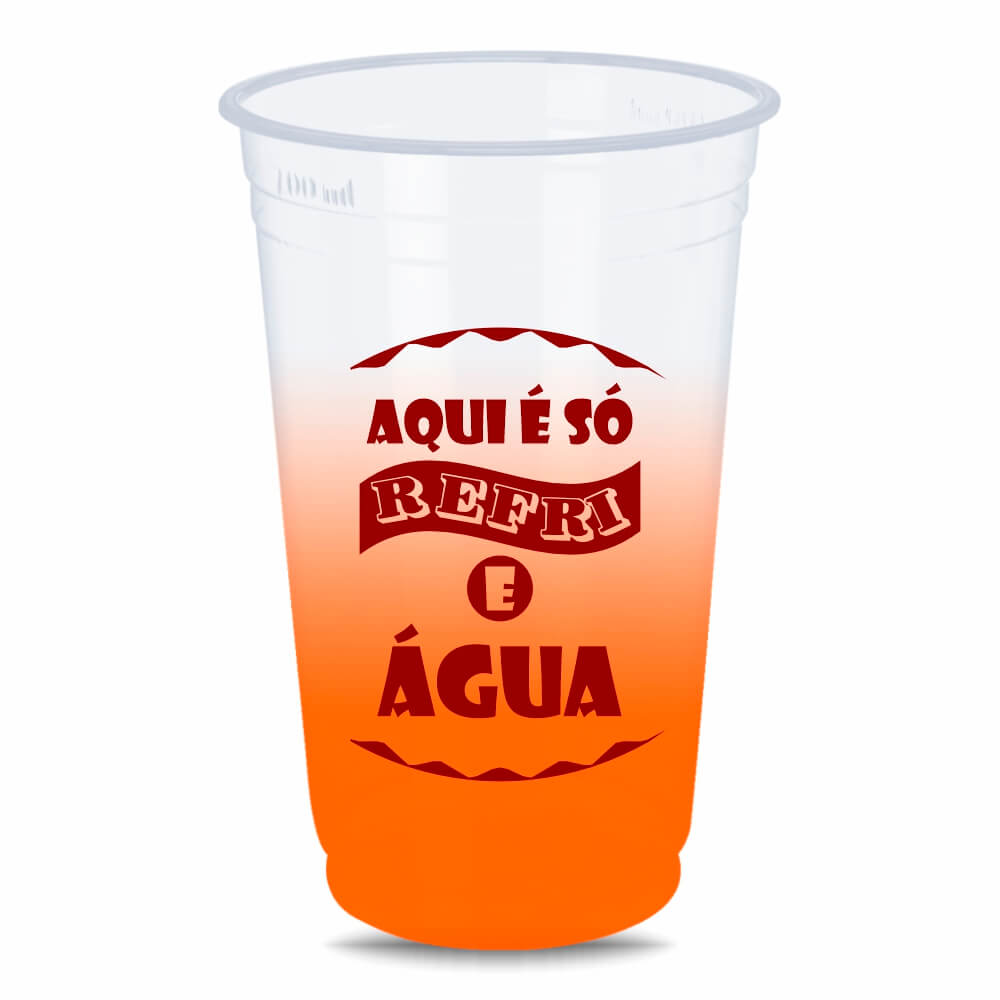 CANECA, COPOS E TAÇAS COPOS COPOS DESCARTÁVEIS 300ML IMPRESSÃO SILK DEGRADÊ