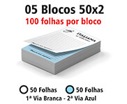 BLOCOS, COMANDAS, RECEITUÁRIOS E TALÕES BLOCOS E TALÕES 50 FOLHAS AP 75G 50X2 150X210MM