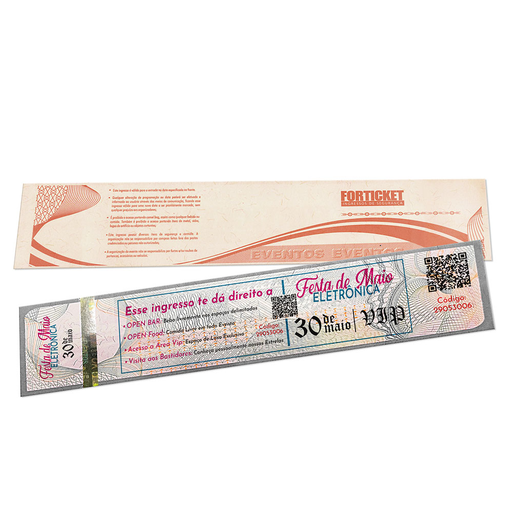 INGRESSOS DE SEGURANÇA 211X51MM CINZA