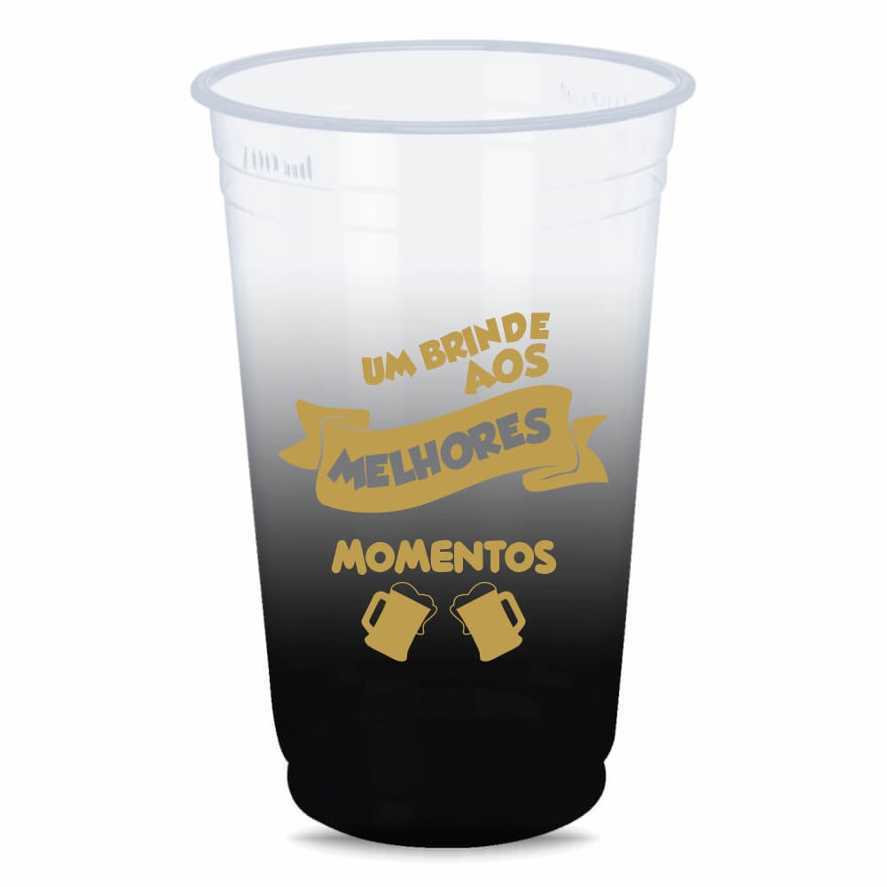 CANECA, COPOS E TAÇAS COPOS COPOS DESCARTÁVEIS 300ML IMPRESSÃO SILK DEGRADÊ