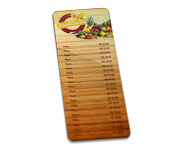 CARDÁPIOS CARDÁPIOS PERSONALIZADOS PLASTIFICADOS PLÁSTICO COMPACTO 0,05MM 105X300MM