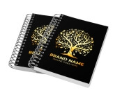 AGENDAS, CADERNOS E APOSTILAS CADERNETA CAPA DURA WIRE O MIOLO PERSONALIZADO ABERTURA HORIZONTAL CAPA COUCHÊ 150G NO PAPEL PARANÁ E MIOLO AP 75G LAM FOSCA FR E HOTSTAMPING FR 48 FOLHAS 150X210MM - 4X0 - 100unid - CC1HS100