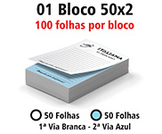 BLOCOS, COMANDAS, RECEITUÁRIOS E TALÕES BLOCOS E TALÕES 50 FOLHAS AP 75G 50X2 210X300MM