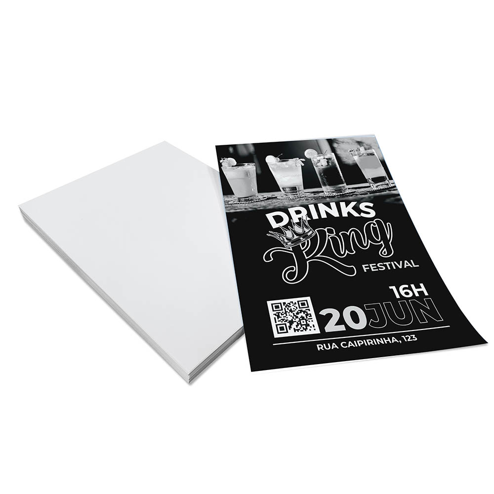 PANFLETOS, FLYERS E FOLHETOS APERGAMINHADO 75G 105X150MM