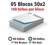 BLOCOS, COMANDAS, RECEITUÁRIOS E TALÕES BLOCOS E TALÕES 50 FOLHAS AP 75G 50X2 210X300MM