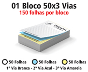 BLOCOS, COMANDAS, RECEITUÁRIOS E TALÕES BLOCOS E TALÕES 50 FOLHAS AUTOCOPIATIVO 56G 50X3 105X150MM