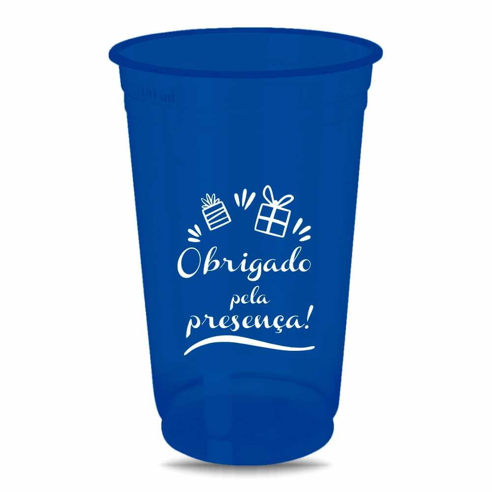 CANECA, COPOS E TAÇAS COPOS COPOS DESCARTÁVEIS 300ML IMPRESSÃO SILK FOSCO